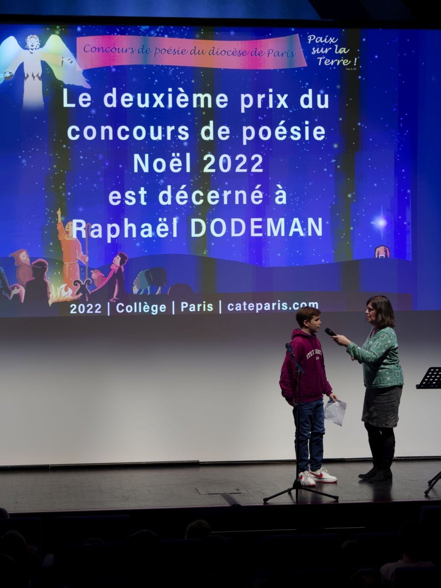 Concours de poésie 2022 : “Paix sur la Terre”. © Yannick Boschat / Diocèse de Paris.