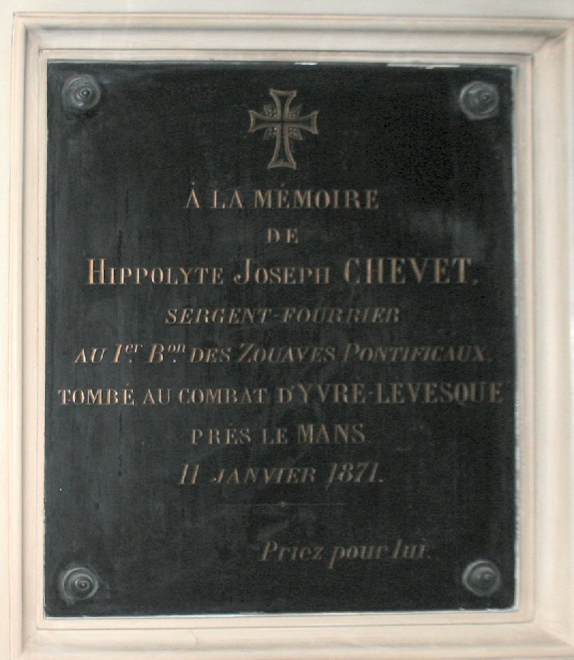 Ex-voto Hippolyte Joseph Chevet. © C. D. A. S..