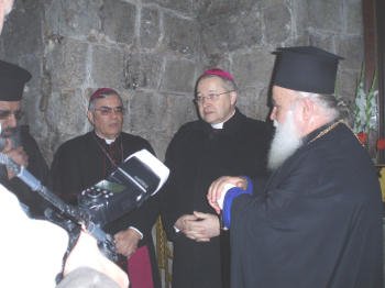 Visite aux représentants de l'église Orthodoxe à Nazareth. 