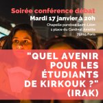 Conférence-débat : “Quel avenir pour les étudiants de Kirkouk ?”