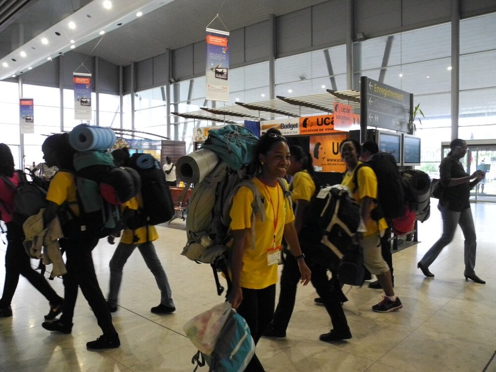 24 juillet, départ des Guyanais pour Rio. © © Marie-Christine Bertin / Diocèse de Paris.