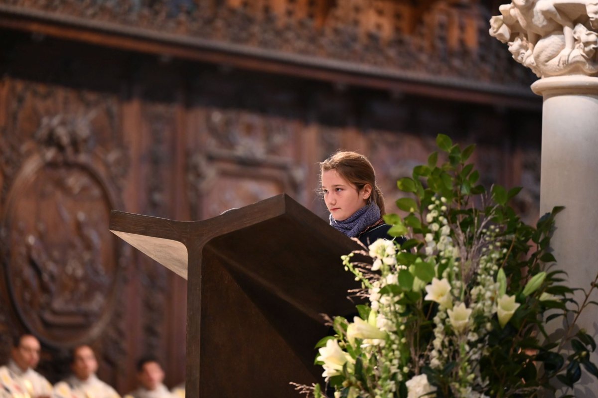 Messe de réouverture de Notre-Dame pour les collégiens et lycéens. © Marie-Christine Bertin / Diocèse de Paris.