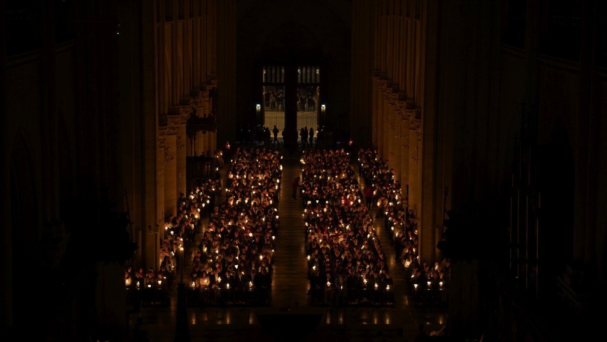 Vigile pascale 2026 à Notre-Dame de Paris (4e). © Notre-Dame de Paris.