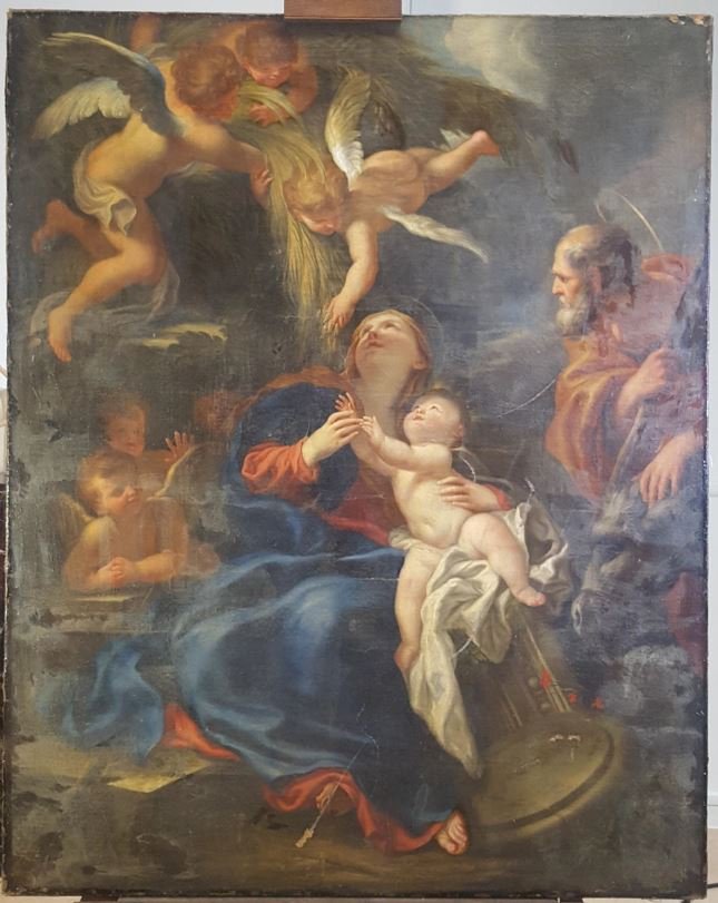Repos de la Sainte Famille durant la Fuite en Egypte, Domenico Piola (...). © Atelier du Trois.