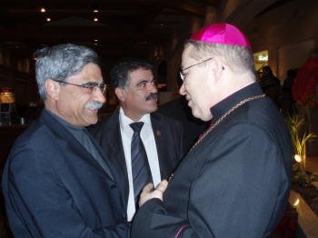 Avec le maire arabe-chrétien de Nazareth. 