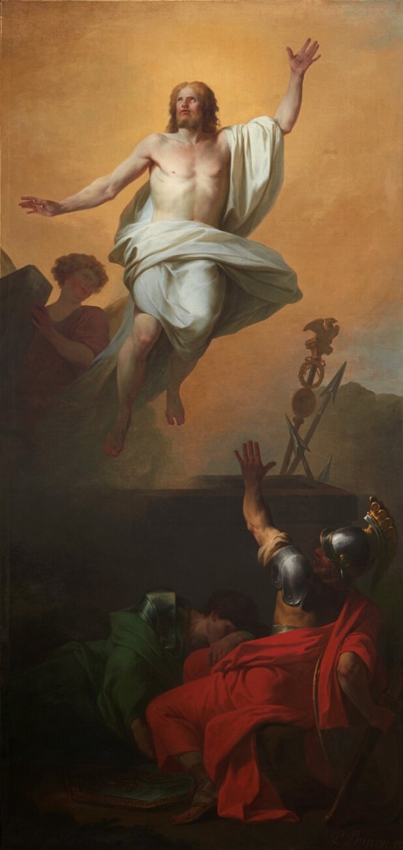 Église Saint-Louis-en-L'Île, Paris. Pierre Peyron, La Résurrection du Christ, 1784. Huile sur toile, 3,10 x 1,48 m. © Ville de Paris – COARC – Jean-Marc Moser.