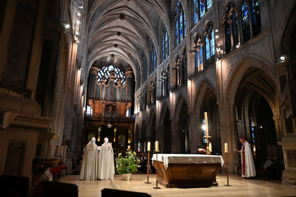 Catéchèse sur le sacrement du baptême. Lundi 5 mai 2025. © Marie-Christine Bertin / Diocèse de Paris.