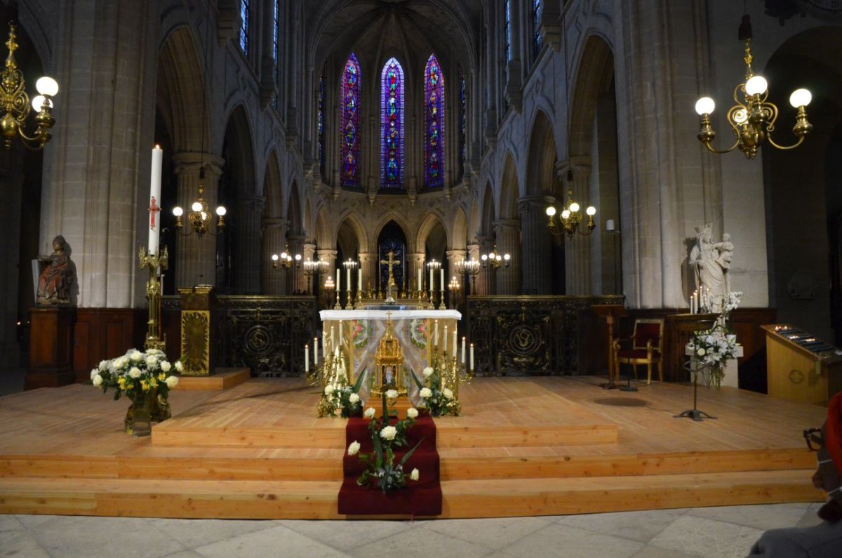 Accueil des reliques de sainte Bernadette à Saint-Germain l'Auxerrois. © Michel Pourny.