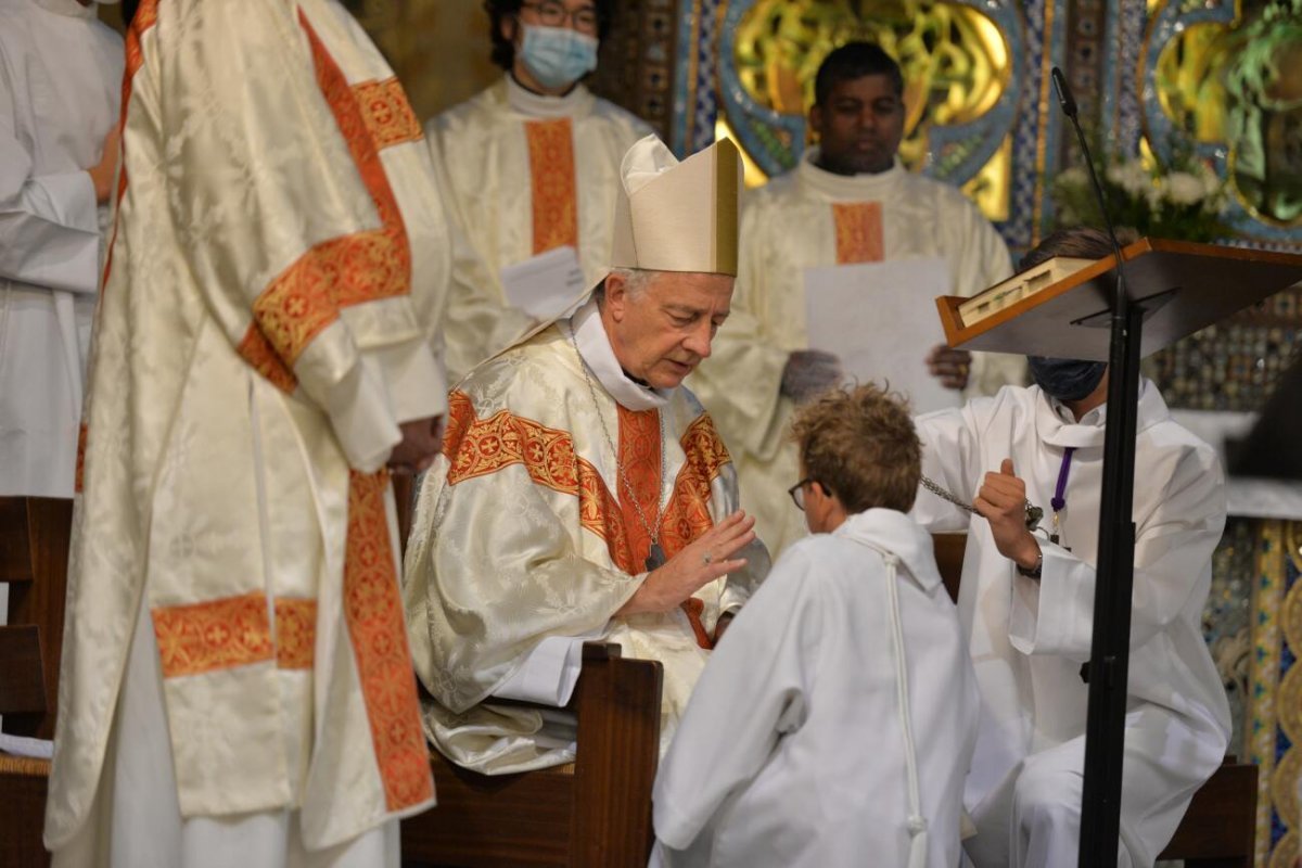Ordinations diaconales en vue du sacerdoce 2020 à Saint-Jean de Montmartre (18e). © m.
