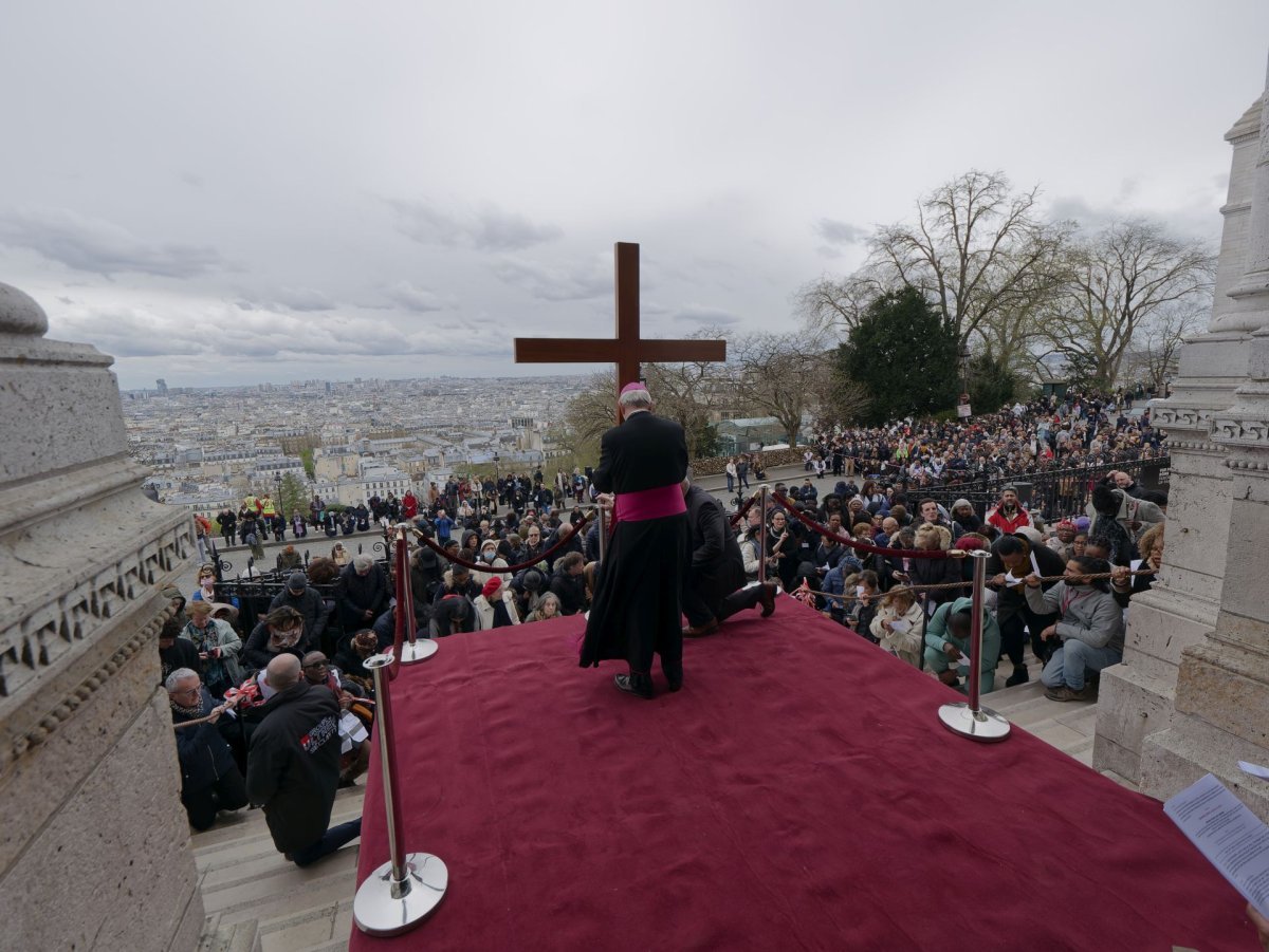 Chemin de croix de Montmartre 2024. © Yannick Boschat / Diocèse de Paris.