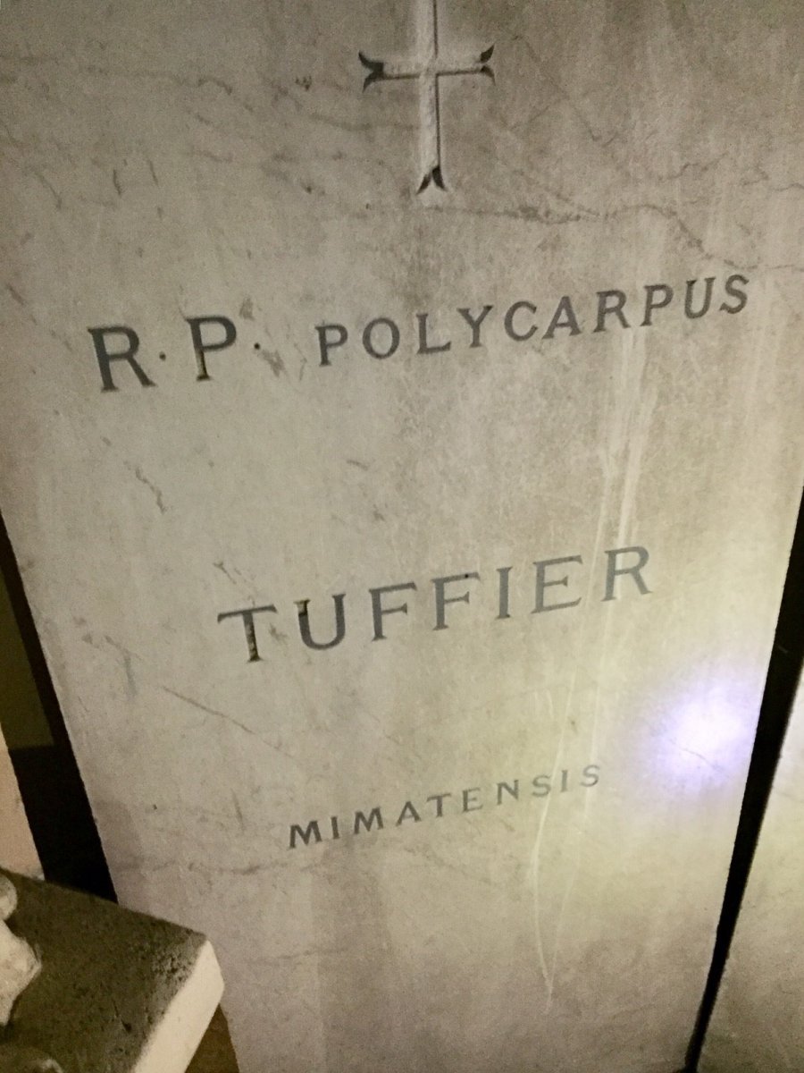 Pierre tombale du P. Tuffier au couvent de Picpus. © P. Jérôme Bascoul.