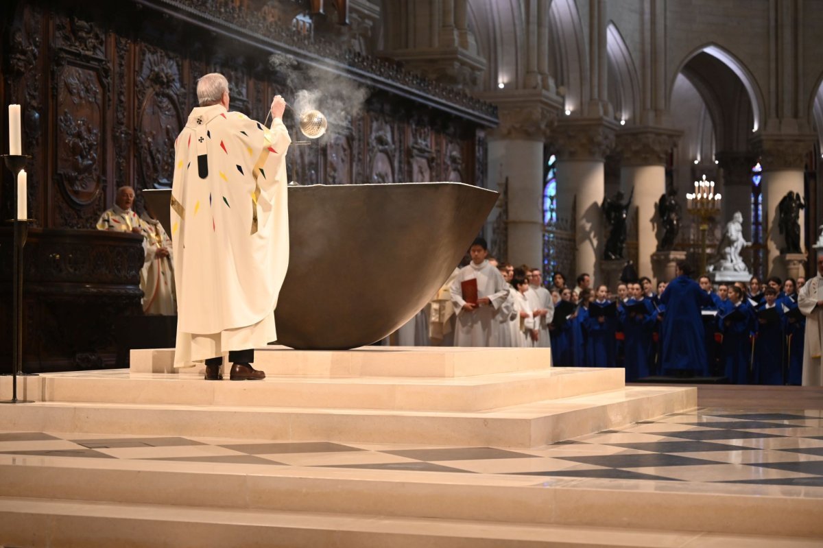 Messe de réouverture de Notre-Dame pour les collégiens et lycéens. © Marie-Christine Bertin / Diocèse de Paris.