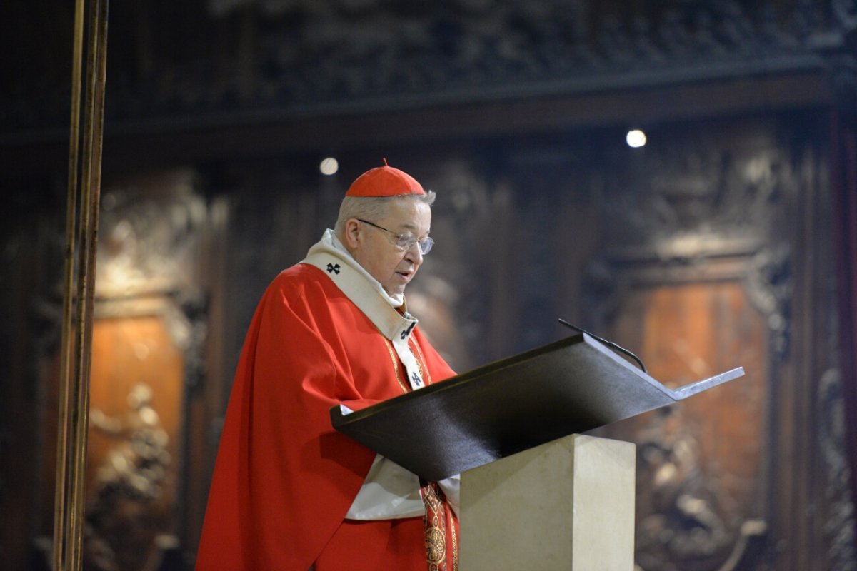 Homélie du cardinal André Vingt-Trois. © Marie-Christine Bertin / Diocèse de Paris.