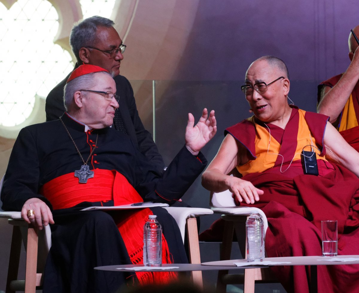 14 septembre 2016, rencontre avec le Dalaï Lama au Collège des Bernardins. © Yannick Boschat.