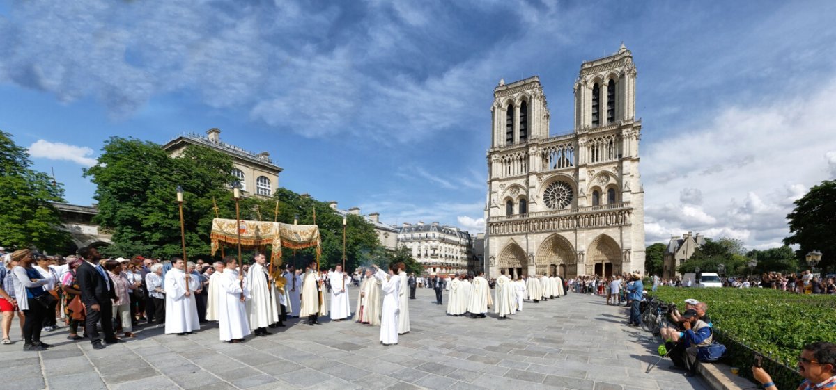 Procession à Notre-Dame de Paris. © Yannick Boschat / Diocèse de Paris.