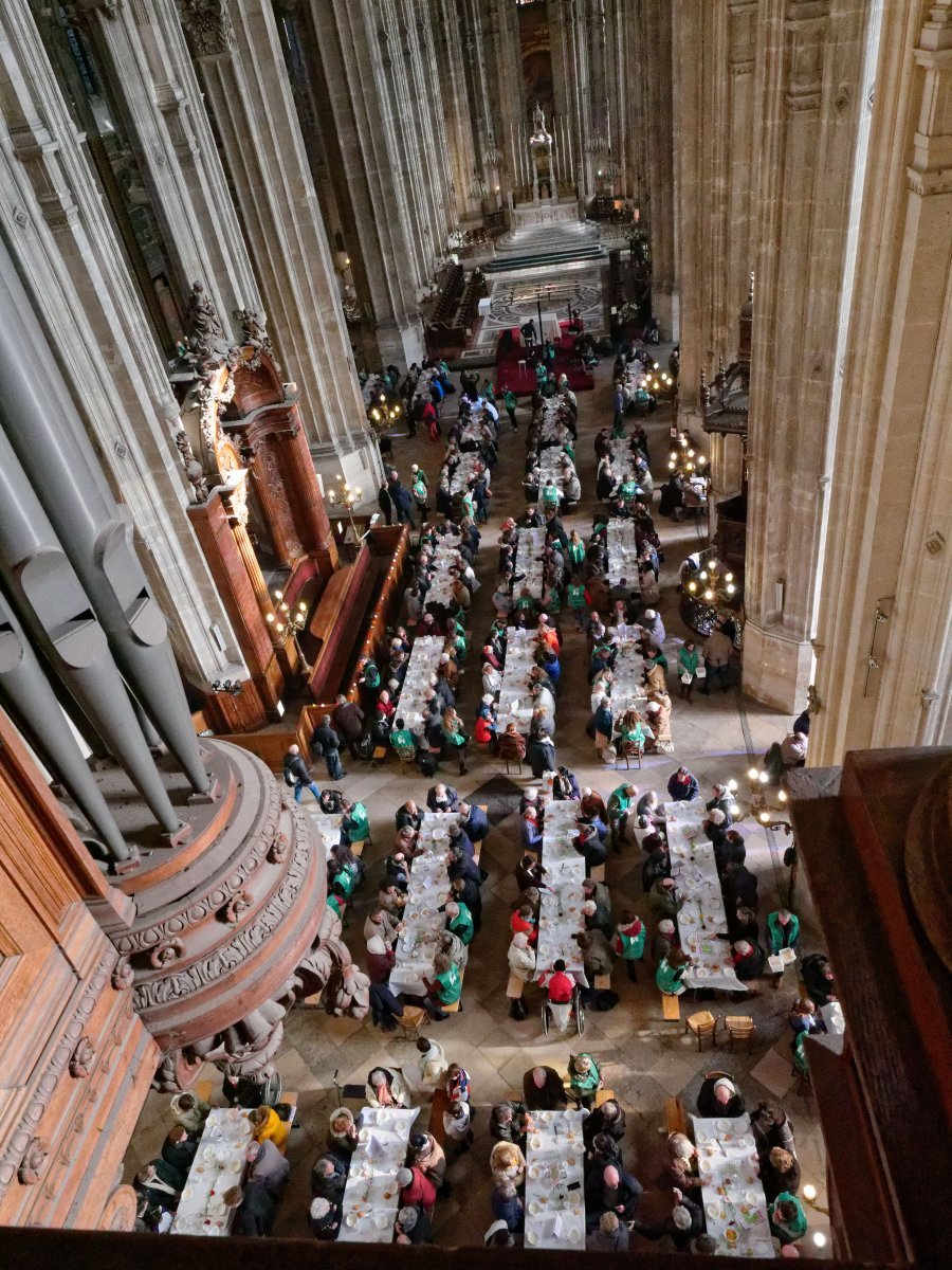 Journée mondiale des Pauvres 2018 à St Eustache. © Yannick Boschat.
