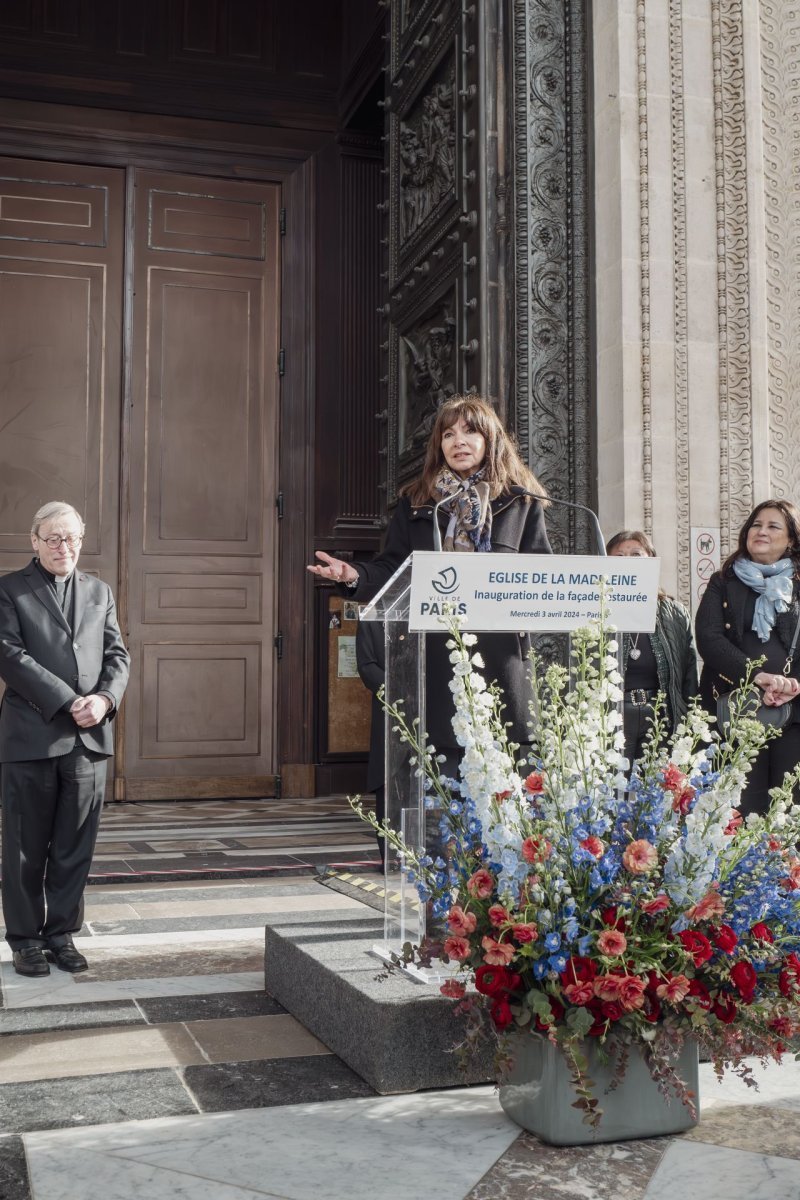 Inauguration du parvis de l'église de La Madeleine. © Callaway Kosine – de Suzannet.