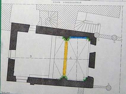 Plan de la chapelle Saint-Aignan. © C. D. A. S.