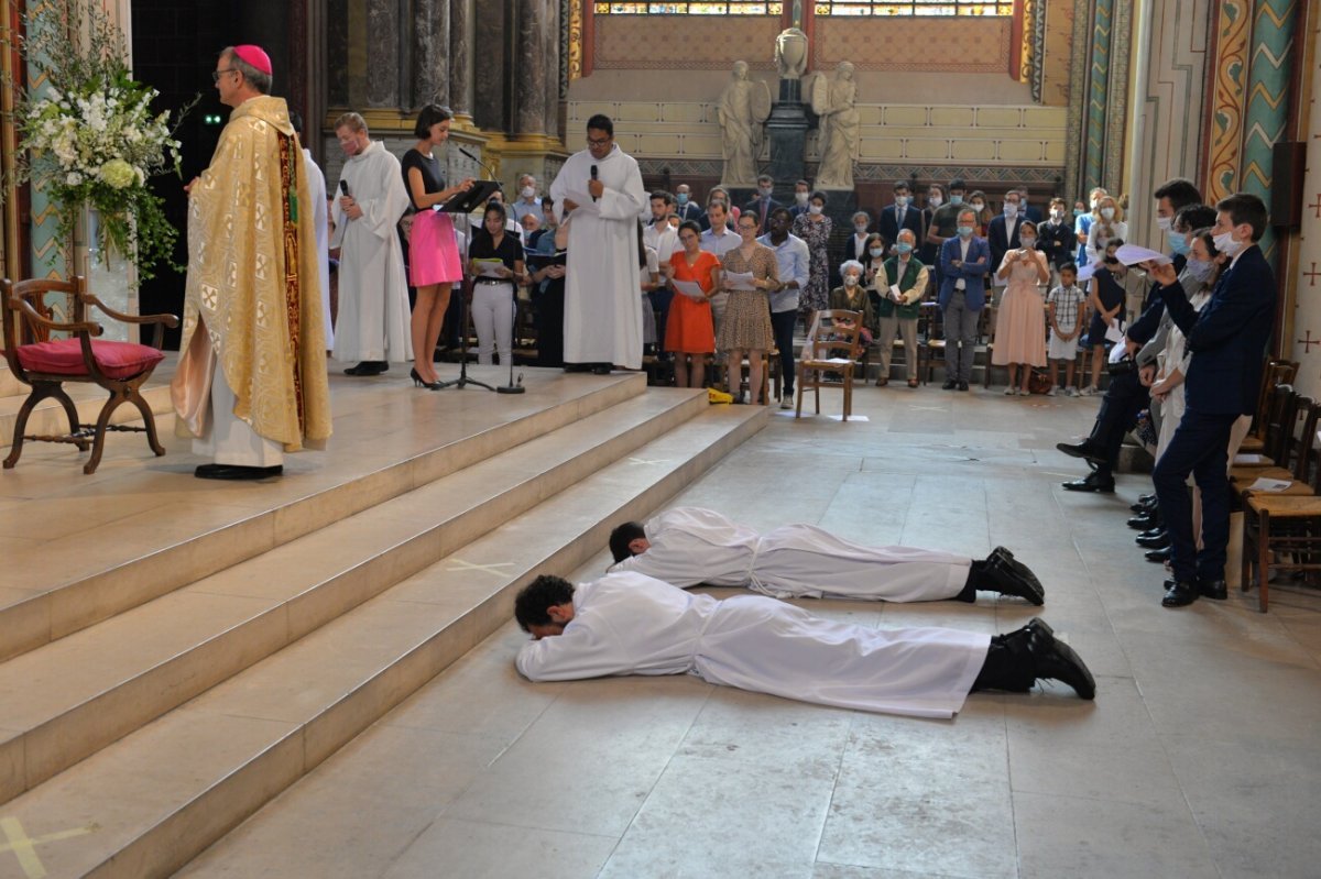 Ordinations diaconales en vue du sacerdoce 2020 à Saint-Germain des Prés (6e). © Marie-Christine Bertin / Diocèse de Paris.