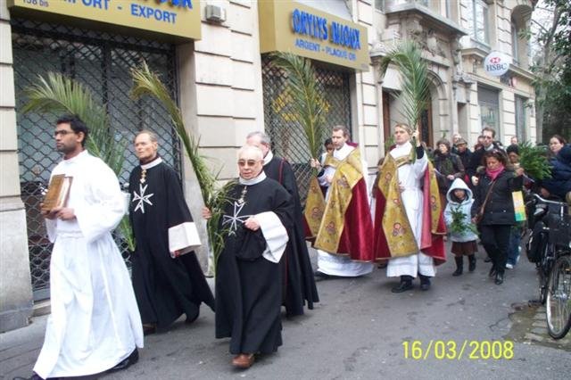 Procession des Rameaux à Ste Elisabeth. 