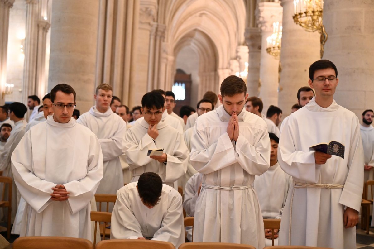 Messe en présence des prêtres et diacres de Paris. © Marie-Christine Bertin / Diocèse de Paris.