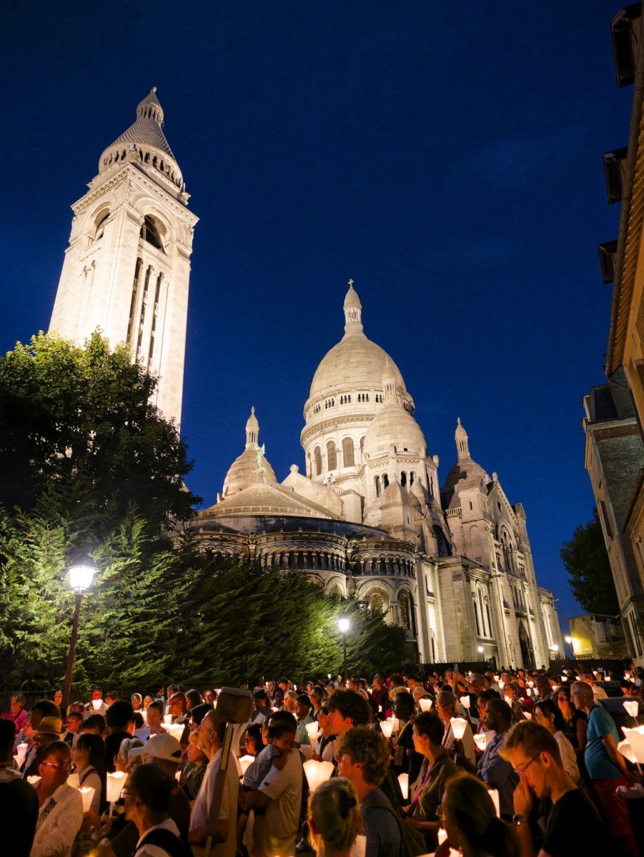 Procession de l'Assomption du Sacré-Cœur de Montmartre 2024. © Yannick Boschat / Diocèse de Paris.