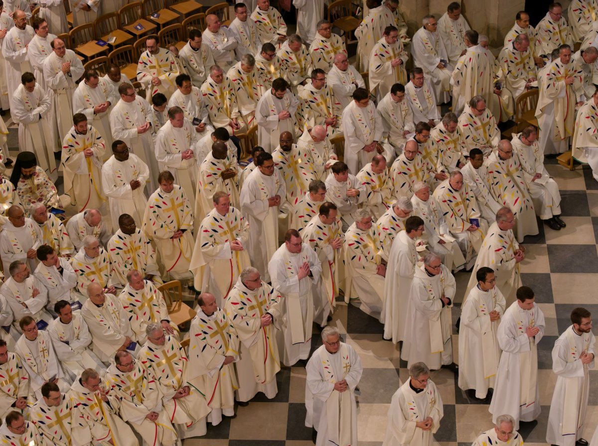 Messe en présence des prêtres et diacres de Paris. © Yannick Boschat / Diocèse de Paris.