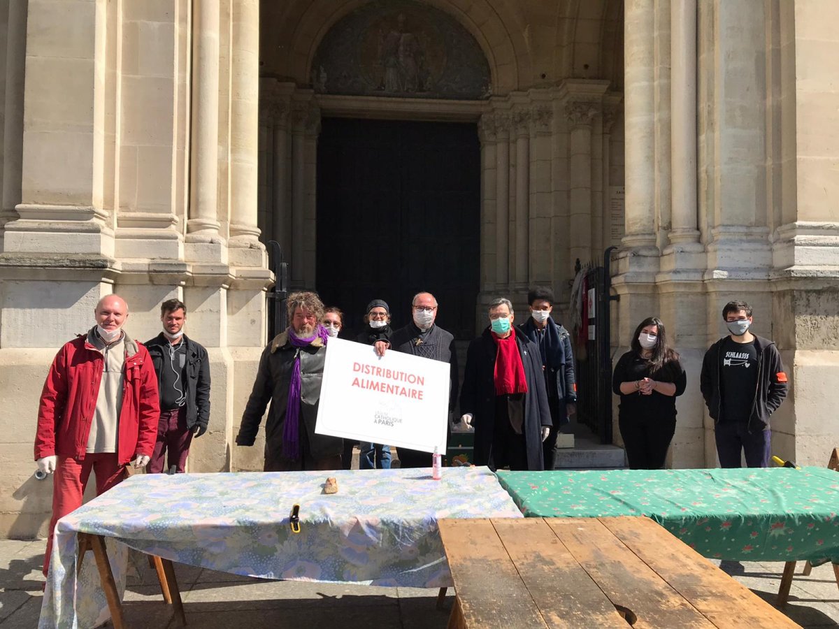 Mgr Aupetit à Saint Ambroise. 1er avril 2020 