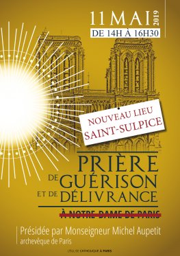 Evènement: prière de guérison et de délivrance, présidée par Mgr Aupetit, à St Sulpice, samedi 11 mai  Arton48739-9fa99