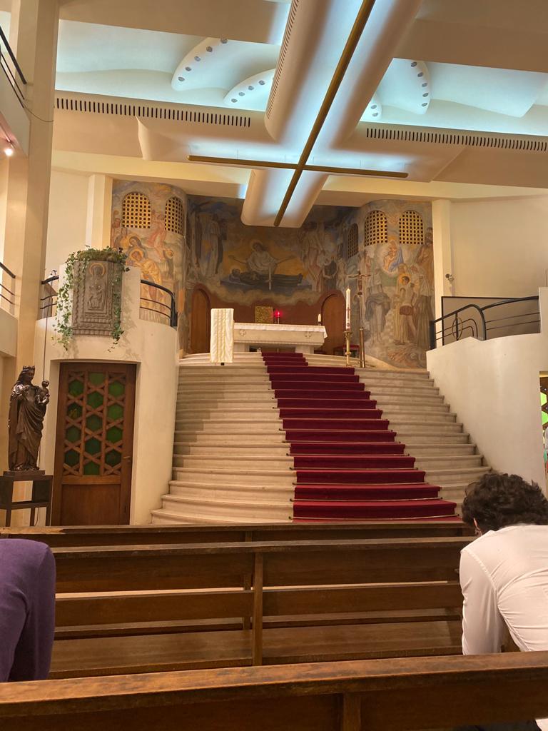Messe de Pentecôte dans la chapelle de Franklin. 31 mai 2020 