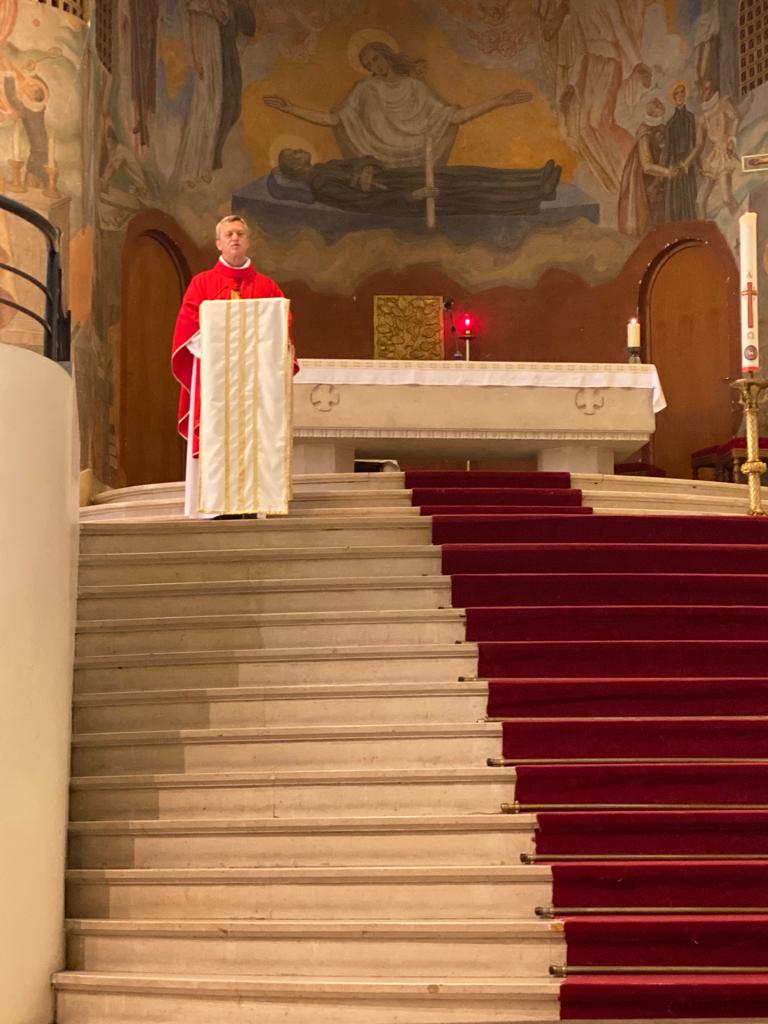 Messe de Pentecôte dans la chapelle de Franklin. 31 mai 2020 