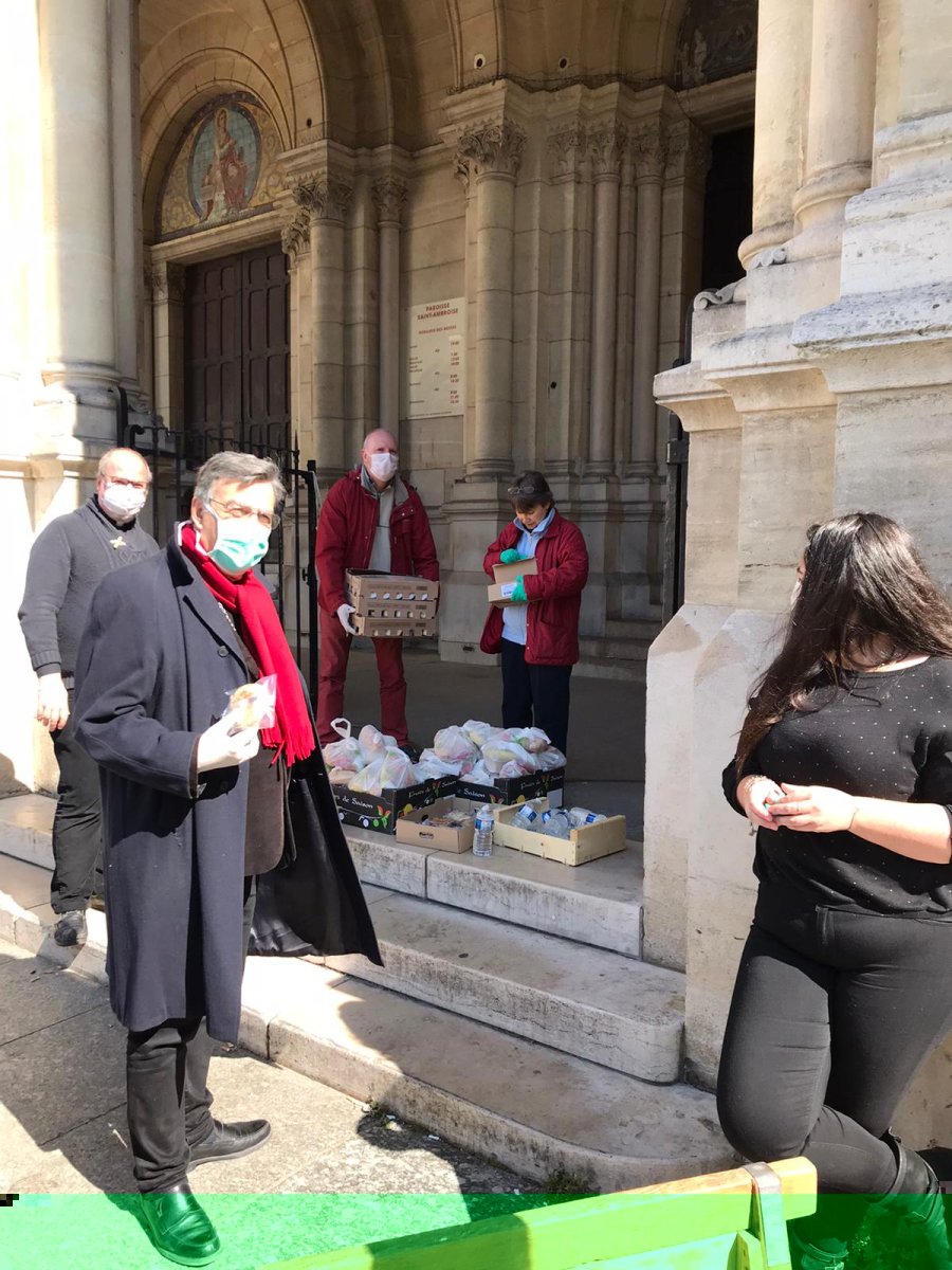 Mgr Aupetit à Saint Ambroise. 1er avril 2020 