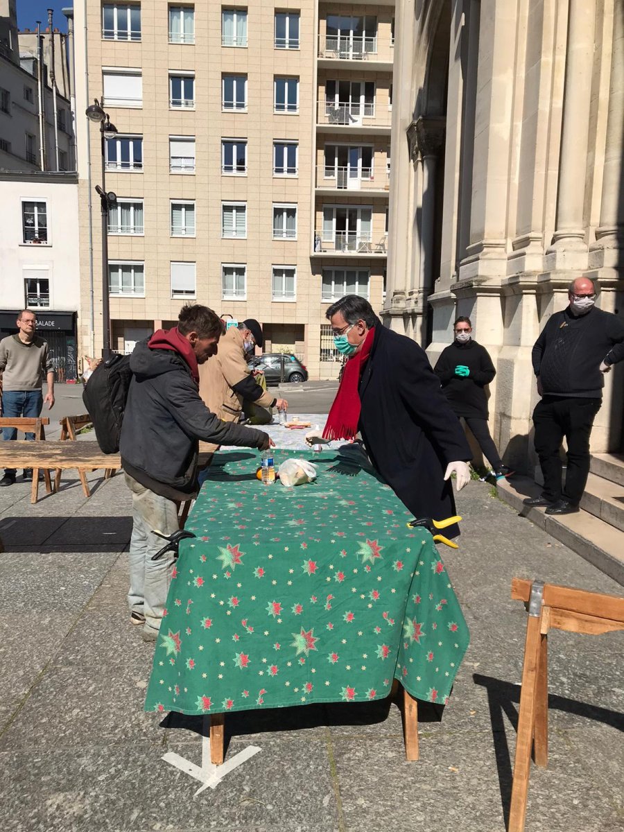 Mgr Aupetit à Saint Ambroise. 1er avril 2020 
